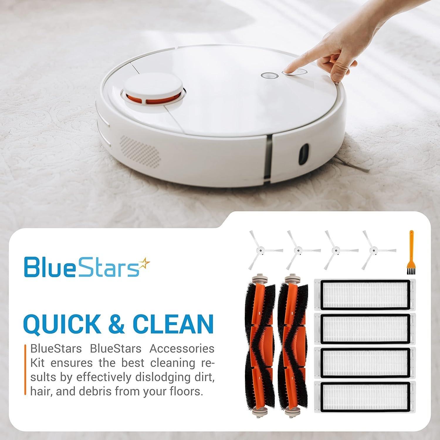 [Lifetime Warranty] Replacement Parts for Roborock S6 Pure S6 E4 S4 S4 Max S5 S5 Max E2 E3 E5 E20 E25 E35 S50 S65 C10 Xiaomi Mijia Robot Vacuums - 2 Roller Brushes, 4 Side Brushes, 4 Filters, Sweeping Brush image 5