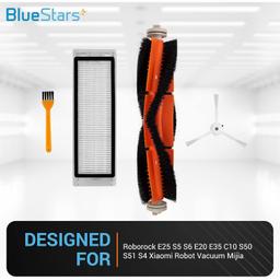[Lifetime Warranty] Replacement Parts for Roborock S6 Pure S6 E4 S4 S4 Max S5 S5 Max E2 E3 E5 E20 E25 E35 S50 S65 C10 Xiaomi Mijia Robot Vacuums - 2 Roller Brushes, 4 Side Brushes, 4 Filters, Sweeping Brush thumbnail 6