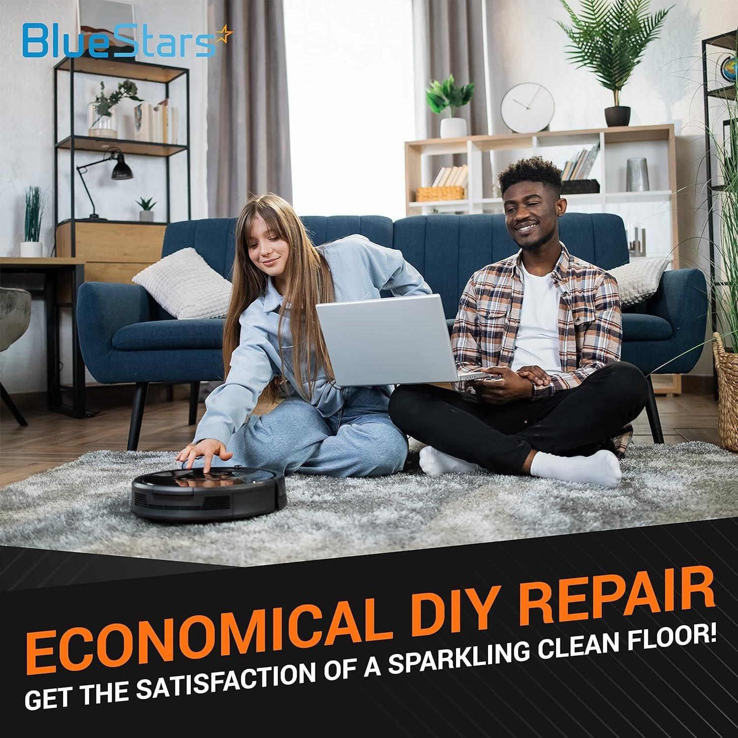 [Lifetime Warranty] Replacement Parts for Roborock S6 Pure S6 E4 S4 S4 Max S5 S5 Max E2 E3 E5 E20 E25 E35 S50 S65 C10 Xiaomi Mijia Robot Vacuums - 2 Roller Brushes, 4 Side Brushes, 4 Filters, Sweeping Brush image 1