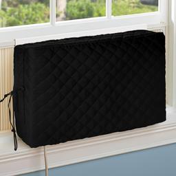 [Lifetime Warranty] Window Air Conditioner Cover Indoor with Velcro Sides - Inside AC Cover for Winter - Polyester Fiber Fill Layers Insulation - 17" x 13" x 3.5" - Black thumbnail 7