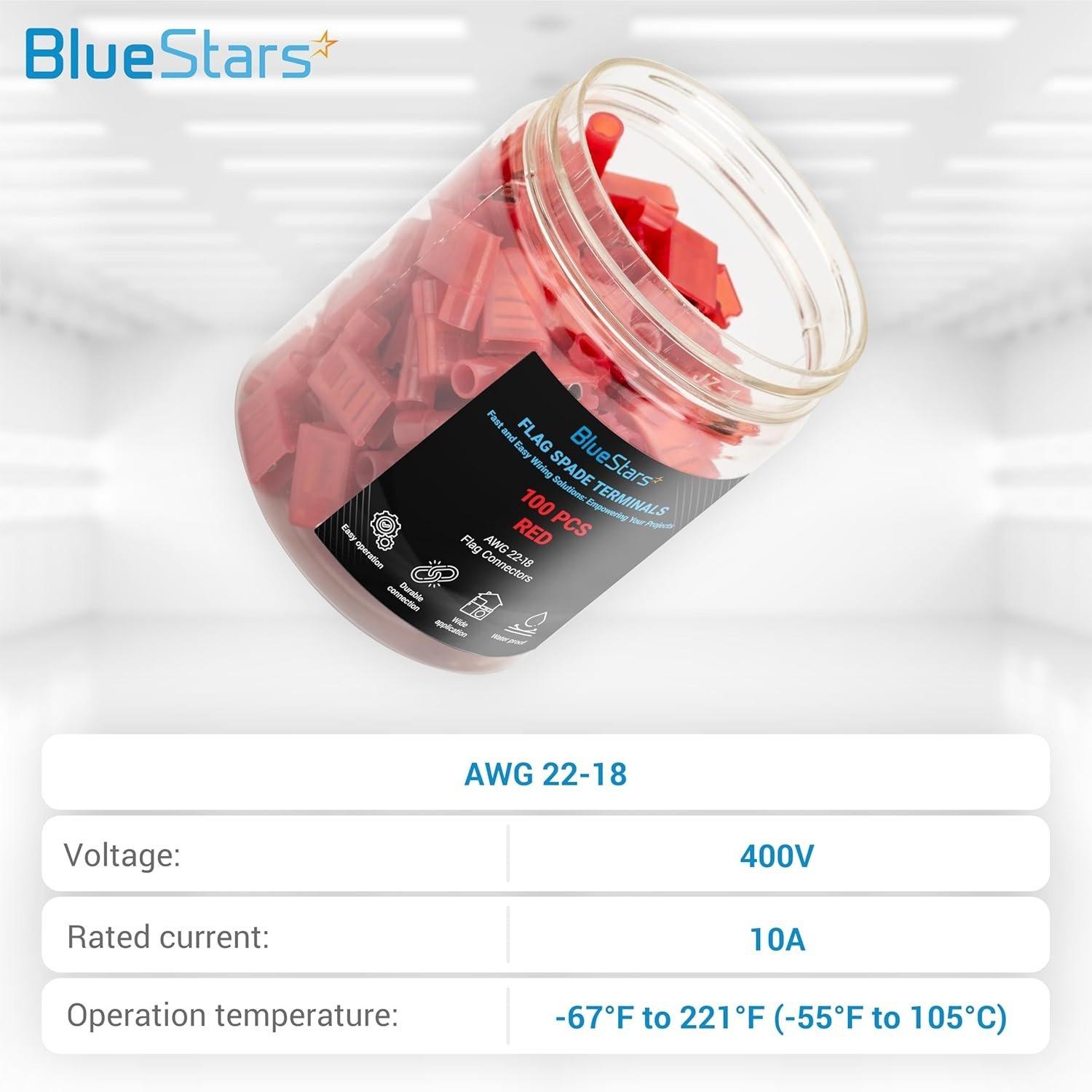 [Lifetime Warranty] 100 PCS RED Flag Spade Terminals Female image 1