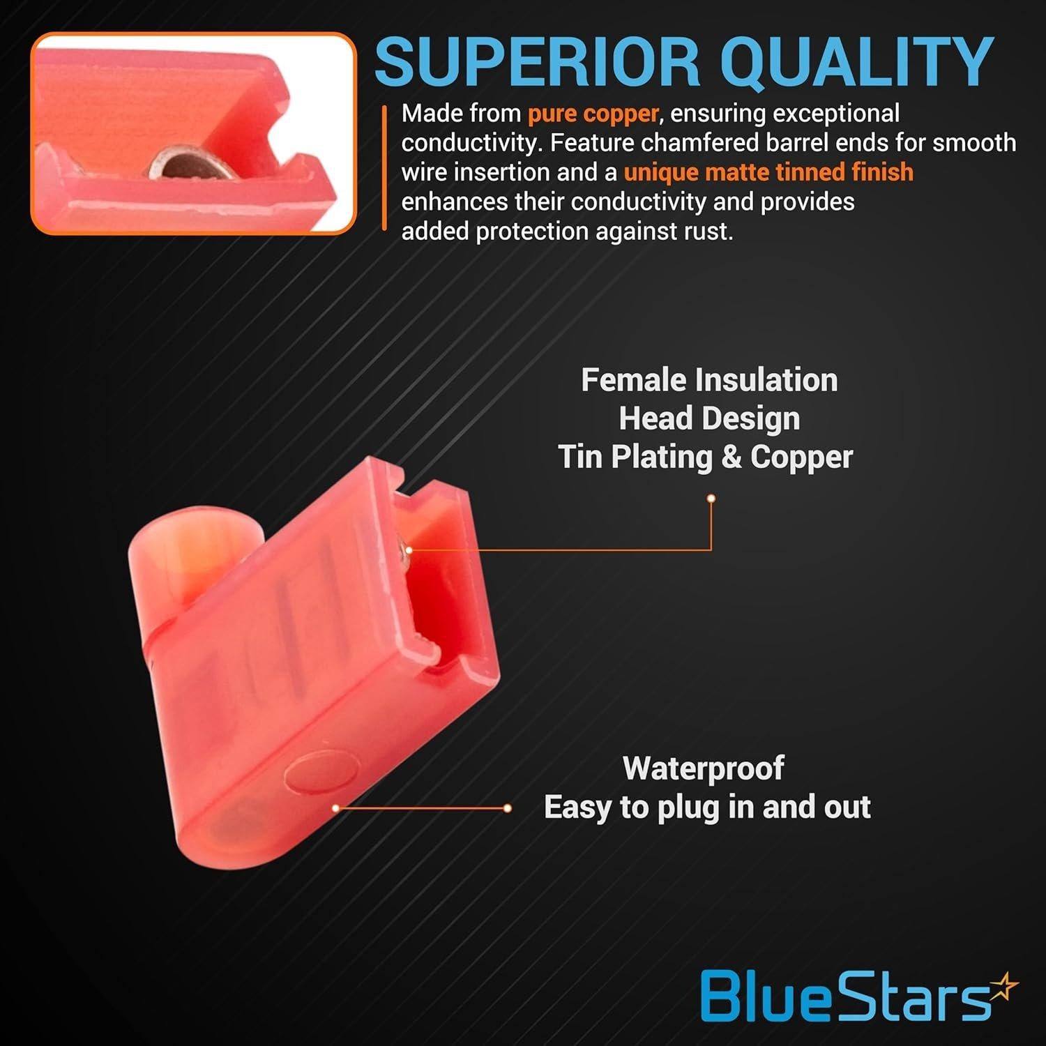 [Lifetime Warranty] 100 PCS RED Flag Spade Terminals Female image 6