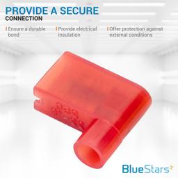 [Lifetime Warranty] 100 PCS RED Flag Spade Terminals Female thumbnail 3