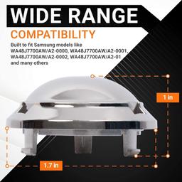 [Lifetime Warranty] DC66-00777A Washer Pulsator Cap - Compatible with Samsung Washer WA45H7000AW WA48H7400AW WA52J8700AP WA48J7700AW - Replaces 5788799, 3282678, AP5788799, PS8753312 - Pack of 2 thumbnail 2