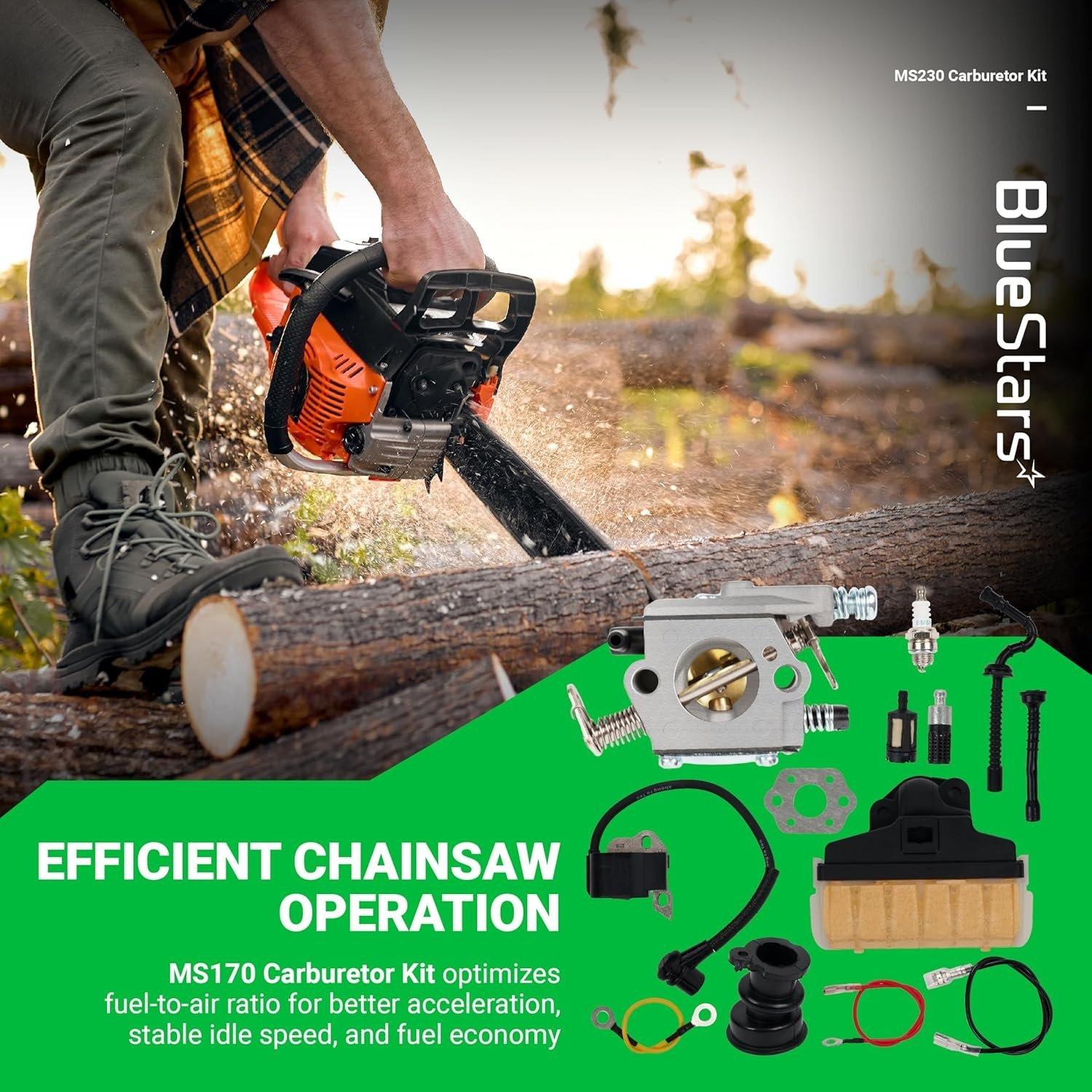 [Lifetime Warranty] MS230 MS250 Carburetor - Compatible with STIHL Chainsaw image 1