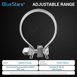 2.5" Pack of 2 Exhaust Clamp Narrow Band Clamp with 304 Stainless Steel thumbnail 1