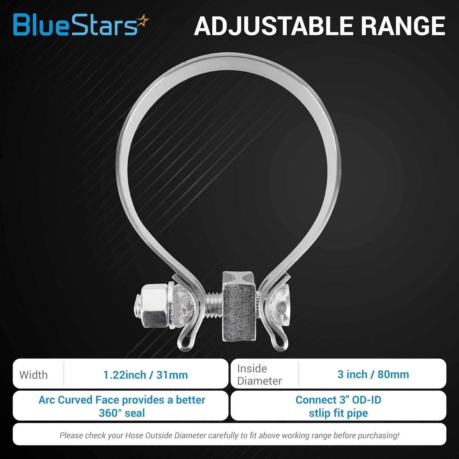 2.5" Pack of 2 Exhaust Clamp Narrow Band Clamp with 304 Stainless Steel image 1