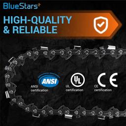 3 Packs 12-inch Chainsaw Chain 3/8" LP Pitch, 0.050" Gauge, 45 Drive Links thumbnail 1
