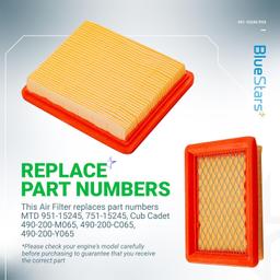 [Lifetime Warranty] 5-pack 951-15245 Air Filter thumbnail 6