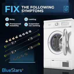 [Lifetime Warranty] W11130362 Washer Suspension Rod Kit Replacement - Compatible with Whirlpool Maytag Kenmore Washers - Replaces PS12347546 AP6262443 W10594080 thumbnail 2