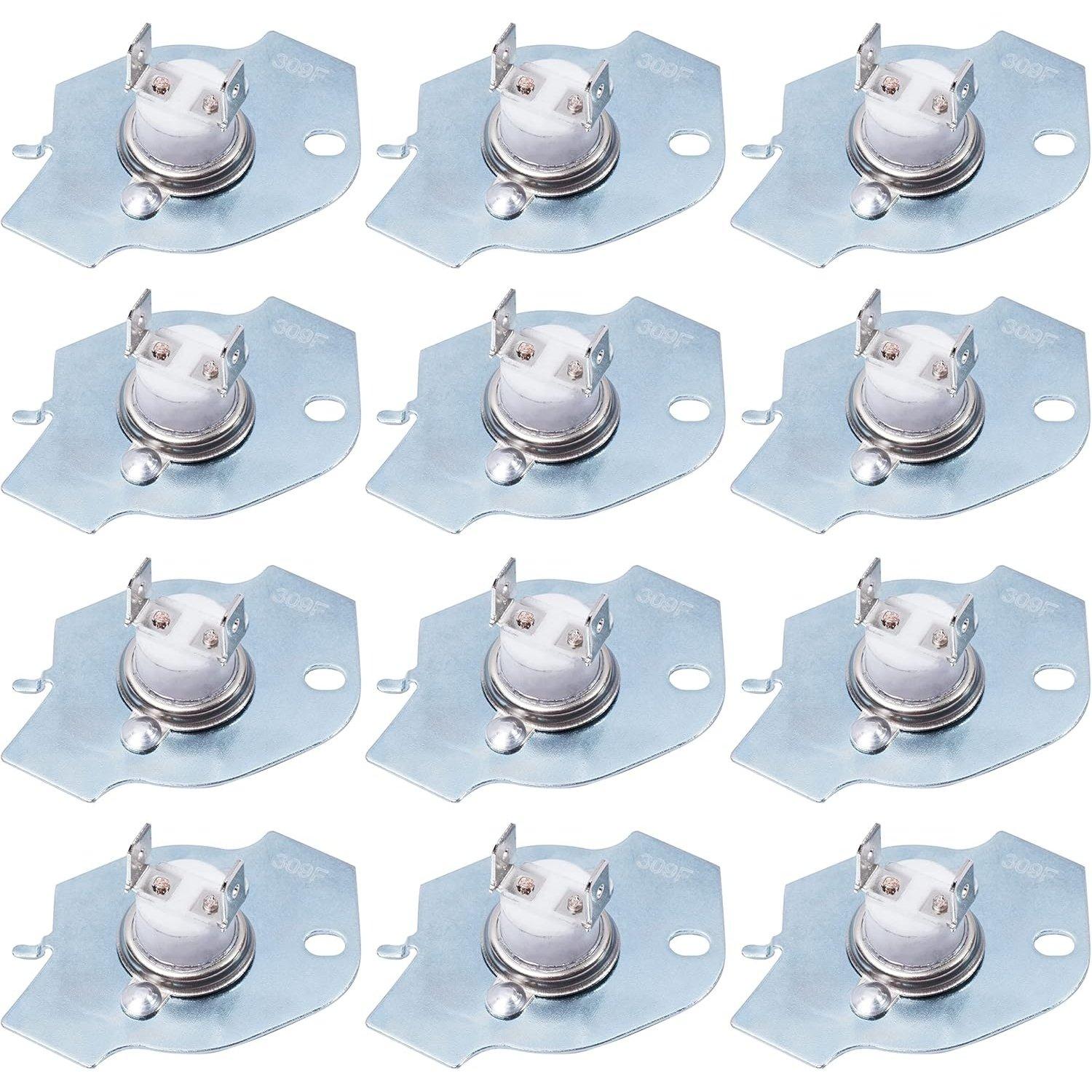 [Lifetime Warranty] 3977393 Dryer Thermal Fuse - Compatible with Whirlpool Maytag Roper Kenmore KitchenAid Dryers - Replaces AP3094244 3399848 AH334299 279816 - Pack of 12 image 0