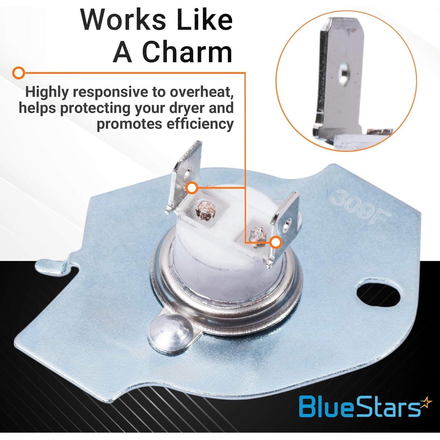 [Lifetime Warranty] 3977393 Dryer Thermal Fuse - Compatible with Whirlpool Maytag Roper Kenmore KitchenAid Dryers - Replaces AP3094244 3399848 AH334299 279816 - Pack of 12 image 3