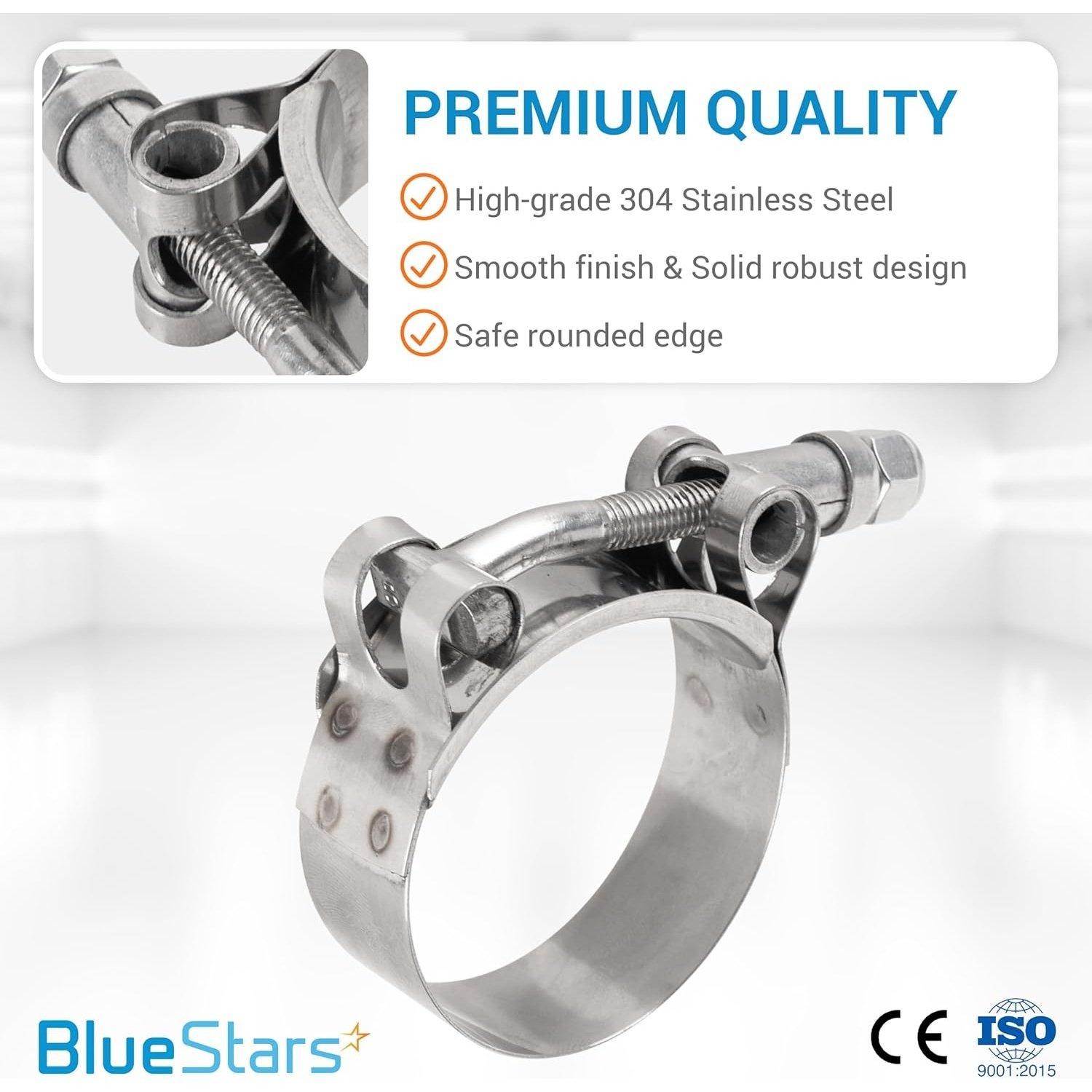 2" T-Bolt Hose Clamps with Working Range 56mm - 64mm - Pack of 2 image 1