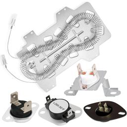 [Lifetime Warranty] DC47-00019A Dryer Heating Element Kit - Compatible with DVE50R5400V/A3 DV42H5000EW/A3 DV45H7000EW/A2 DVE50R5200W/A3 DV40J3000EW/A2 DVE50M7450W/A3 DV42H5200EW/A3 DV48H7400EW/A2 thumbnail 0