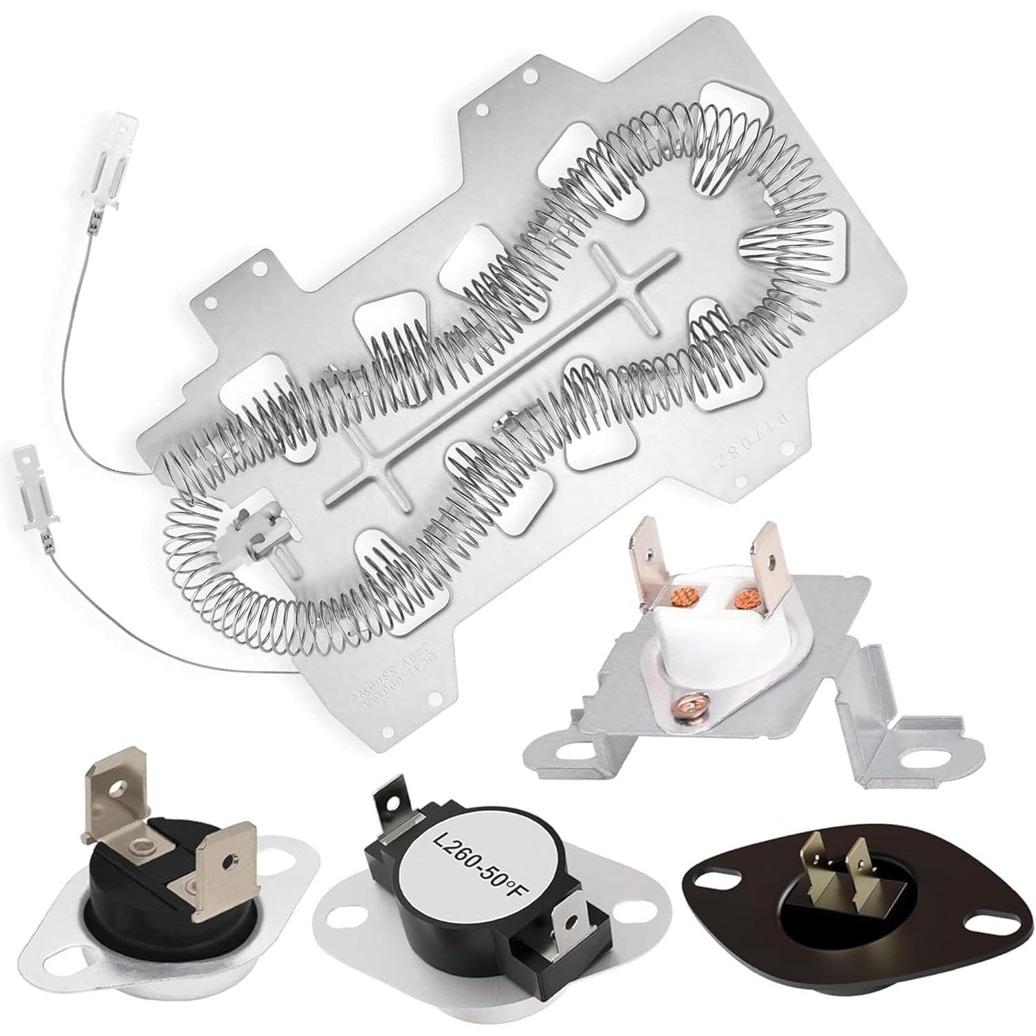 [Lifetime Warranty] DC47-00019A Dryer Heating Element Kit - Compatible with DVE50R5400V/A3 DV42H5000EW/A3 DV45H7000EW/A2 DVE50R5200W/A3 DV40J3000EW/A2 DVE50M7450W/A3 DV42H5200EW/A3 DV48H7400EW/A2 image 0