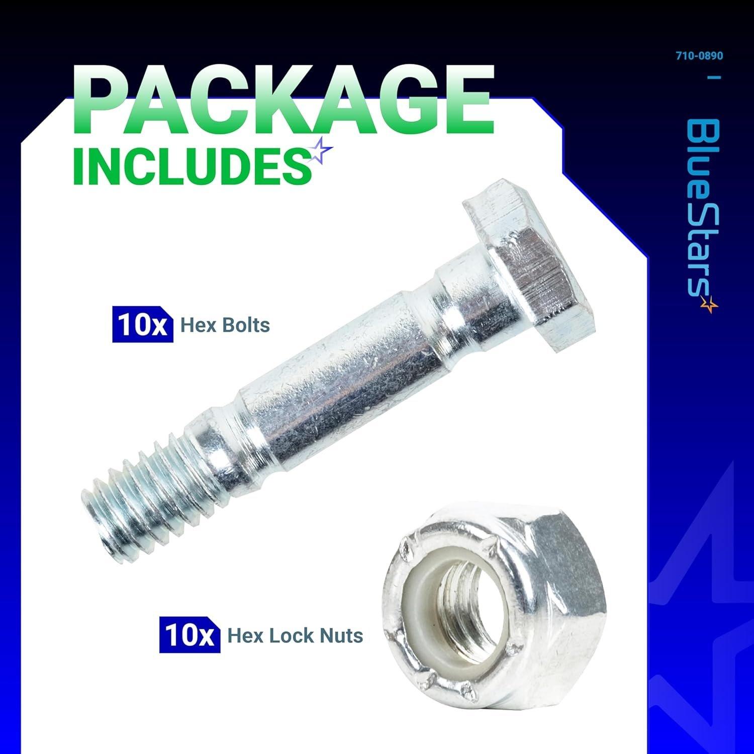 [Lifetime Warranty] 710-0890 Shear Pins and Nuts - Pack of 10 image 7