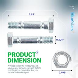 [Lifetime Warranty] 710-0890 Shear Pins and Nuts - Pack of 10 thumbnail 8