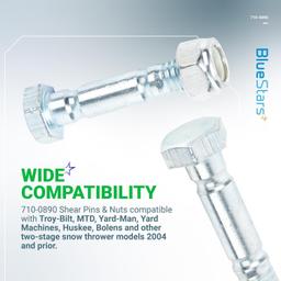 [Lifetime Warranty] 710-0890 Shear Pins and Nuts - Pack of 10 thumbnail 3