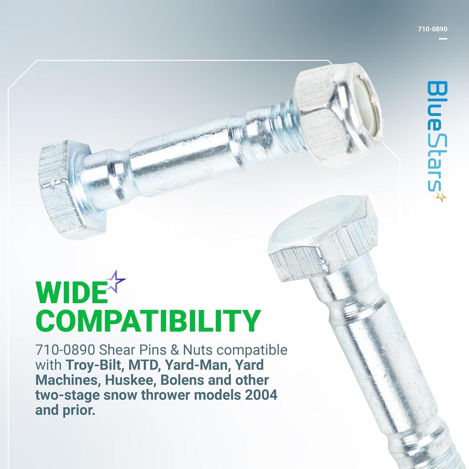 [Lifetime Warranty] 710-0890 Shear Pins and Nuts - Pack of 10 image 3