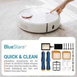 [Lifetime Warranty] Accessories Kit for Shark AI AV2501S AV2501AE RV2502AE RV2520AOUS AV2510AOUS AV2511AE RV2610WA RV2610WD Robot Vacuum Cleaner - 2 Roller Brushes, 8 Side Brushes, Filters Kit thumbnail 2