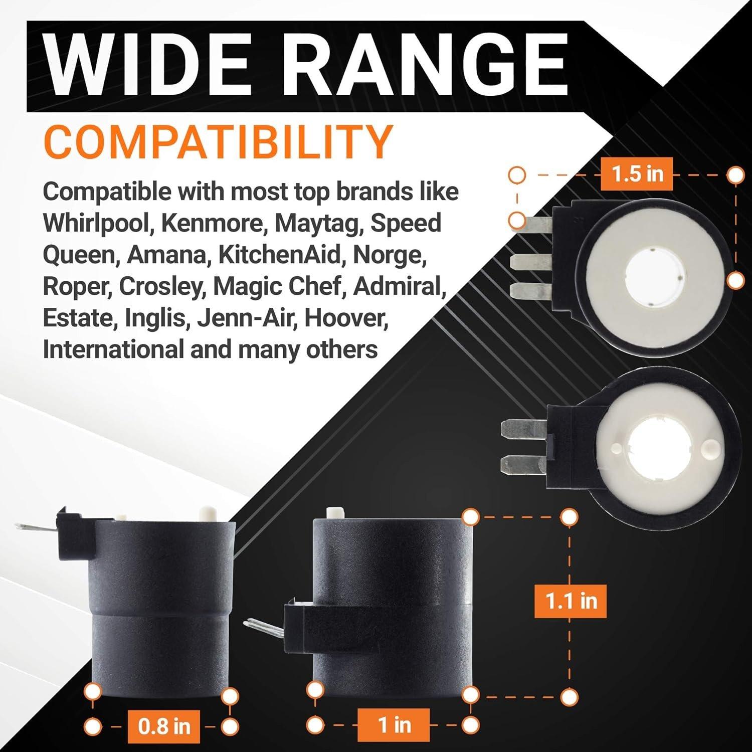 [Lifetime Warranty] 279834 Dryer Gas Valve Ignition Solenoid Coil Kit - Compatible with Whirlpool Kenmore Maytag Dryers - Replaces AP3094251 PS334310 12001349 694540 694539 306105 306106 - Pack of 4 image 4
