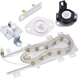 [Lifetime Warranty] 8544771 WED9200SQ0 Dryer Heating Element 280148 (8557403 & 8318314) Thermal Cut Off Kit 3392519 Thermal Fuse 8577274 Thermistor For Whirlpool Kenmore Dryer thumbnail 0