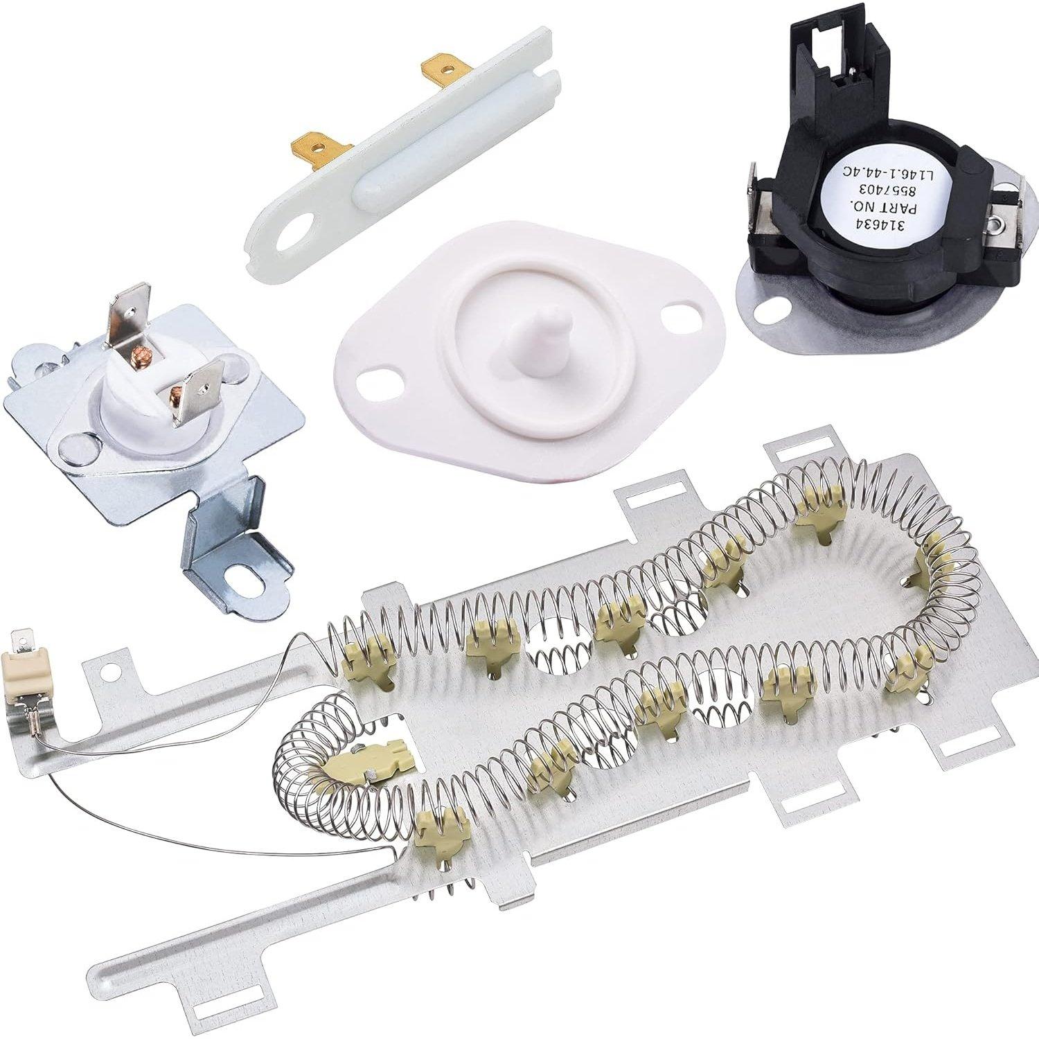 [Lifetime Warranty] 8544771 WED9200SQ0 Dryer Heating Element 280148 (8557403 & 8318314) Thermal Cut Off Kit 3392519 Thermal Fuse 8577274 Thermistor For Whirlpool Kenmore Dryer image 0