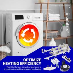 [Lifetime Warranty] 8544771 WED9200SQ0 Dryer Heating Element 280148 (8557403 & 8318314) Thermal Cut Off Kit 3392519 Thermal Fuse 8577274 Thermistor For Whirlpool Kenmore Dryer thumbnail 1