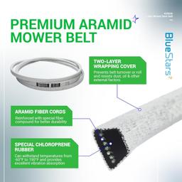 [Lifetime Warranty] 429636 42" Deck Drive Belt Lawn Mower Belt thumbnail 4