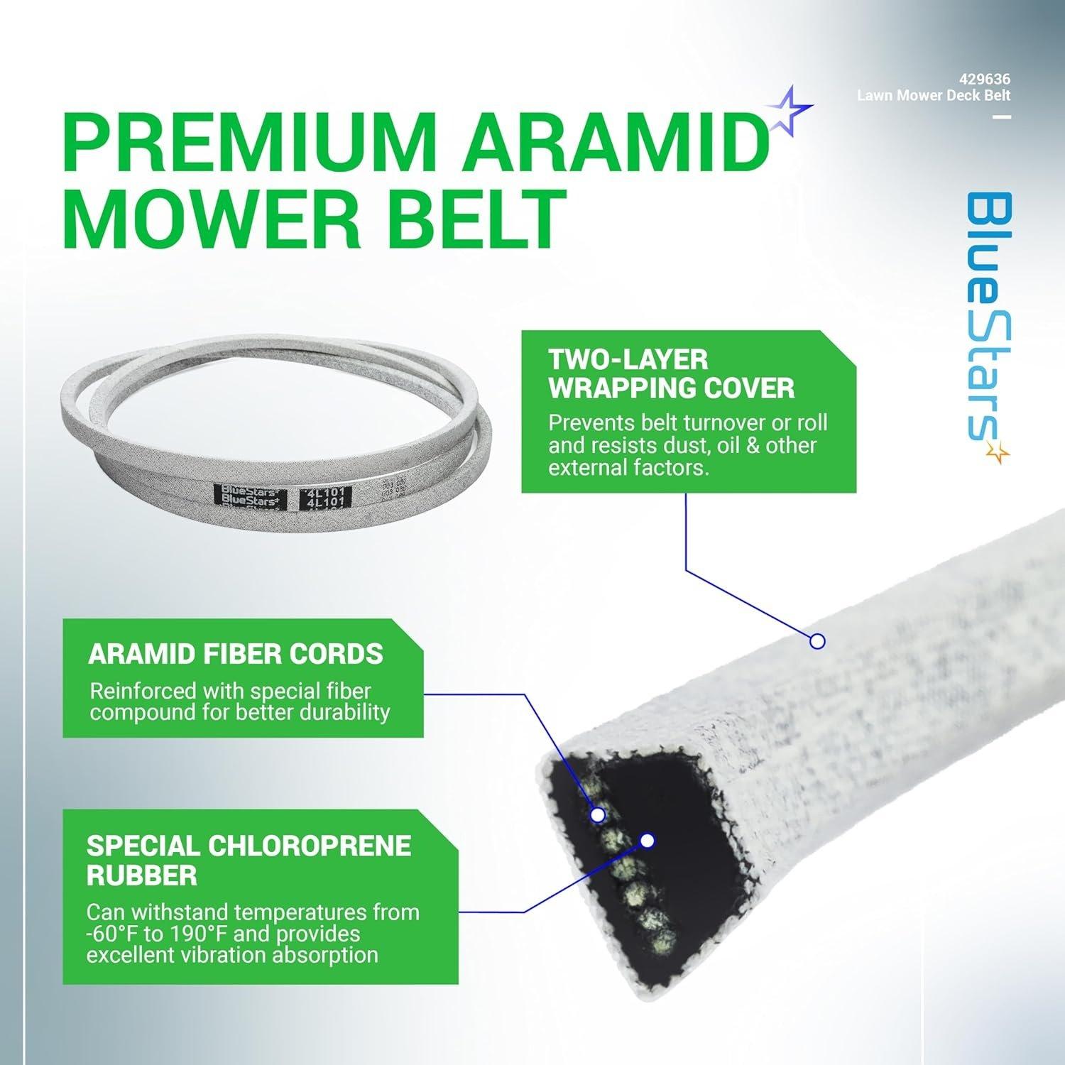 [Lifetime Warranty] 429636 42" Deck Drive Belt Lawn Mower Belt image 4