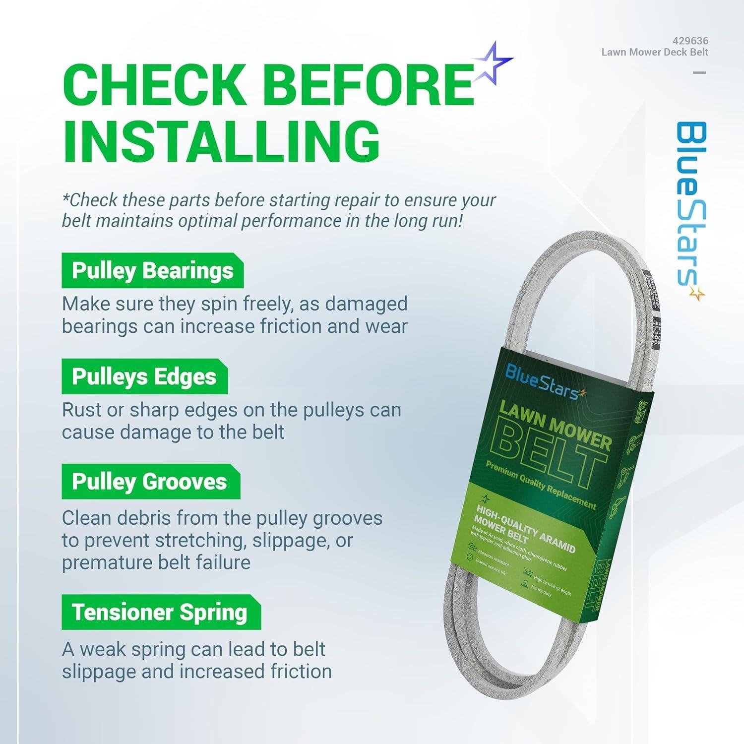 [Lifetime Warranty] 429636 42" Deck Drive Belt Lawn Mower Belt image 5