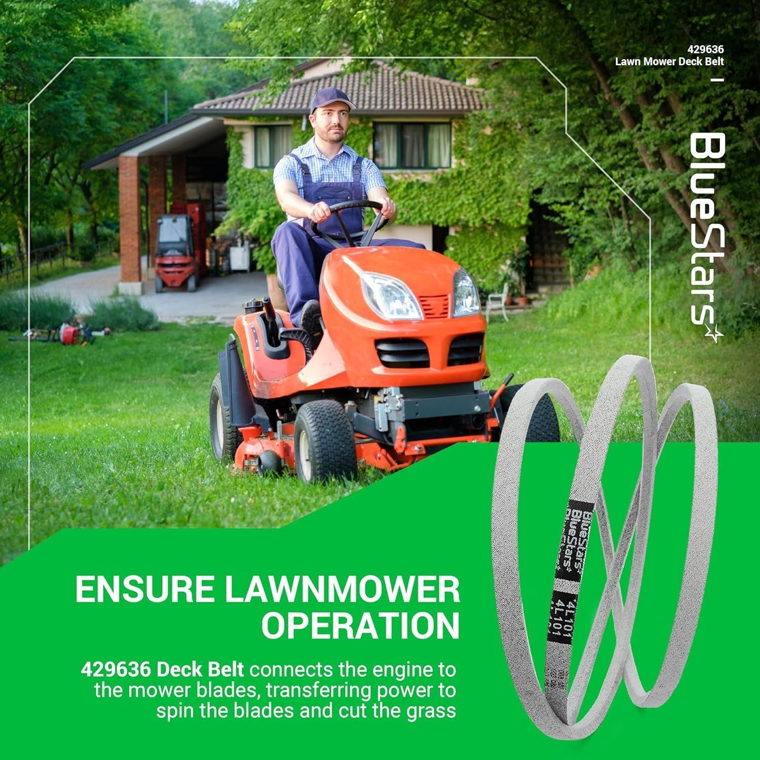 [Lifetime Warranty] 429636 42" Deck Drive Belt Lawn Mower Belt image 1