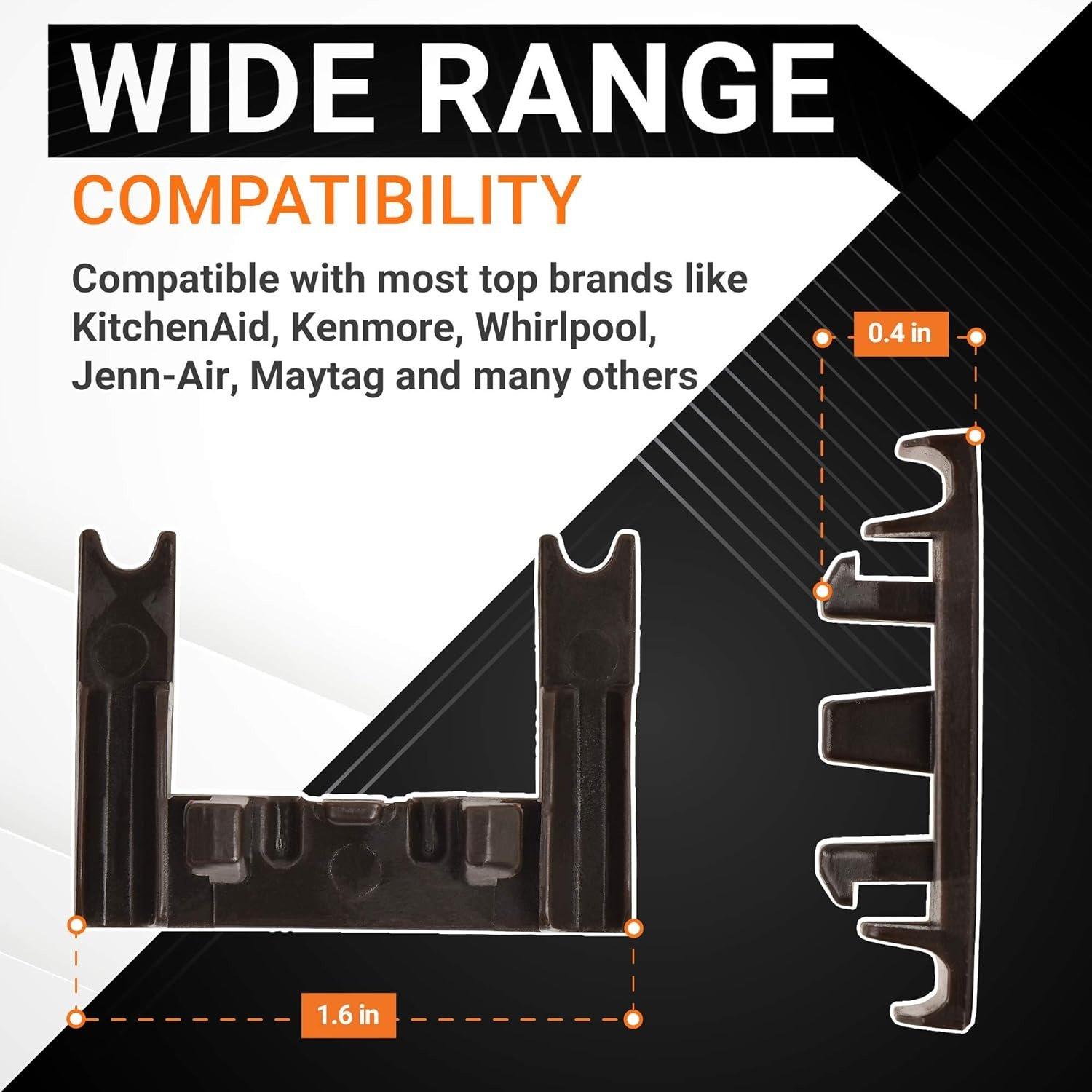 [Lifetime Warranty] W10250160 Rack Adjuster Arm Clip-lock - Compatible with Whirlpool Kenmore KitchenAid Jenn-Air Dishwashers - Replaces WPW10250160 PS11751100 - Pack of 2 image 1