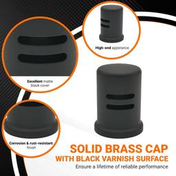 [Lifetime Warranty] Dishwasher Air Gap Cover 2.47â€ Height - Skirted Brass thumbnail 5