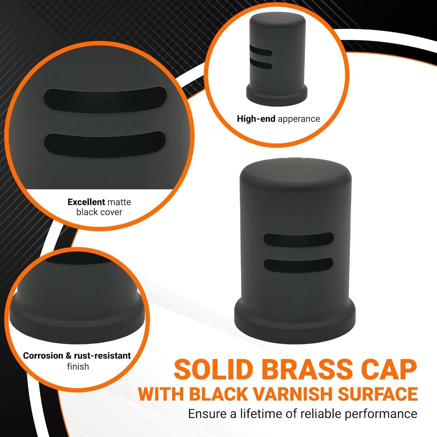 [Lifetime Warranty] Dishwasher Air Gap Cover 2.47â€ Height - Skirted Brass image 5