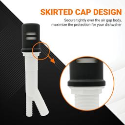 [Lifetime Warranty] Dishwasher Air Gap Cover 2.47â€ Height - Skirted Brass thumbnail 2