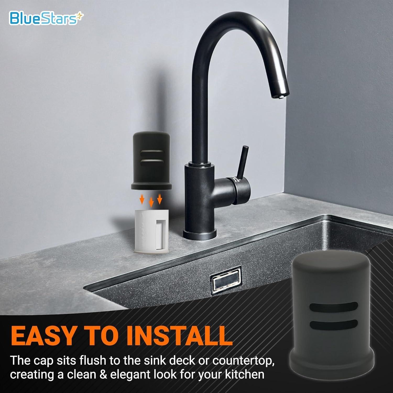 [Lifetime Warranty] Dishwasher Air Gap Cover 2.47â€ Height - Skirted Brass image 3