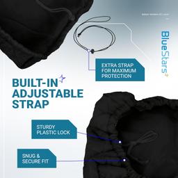 [Lifetime Warranty] Window Air Conditioner Cover Indoor with Velcro Sides - Inside AC Cover for Winter - Polyester Fiber Fill Layers Insulation - 28" x 20" x 3.5" - Black thumbnail 3