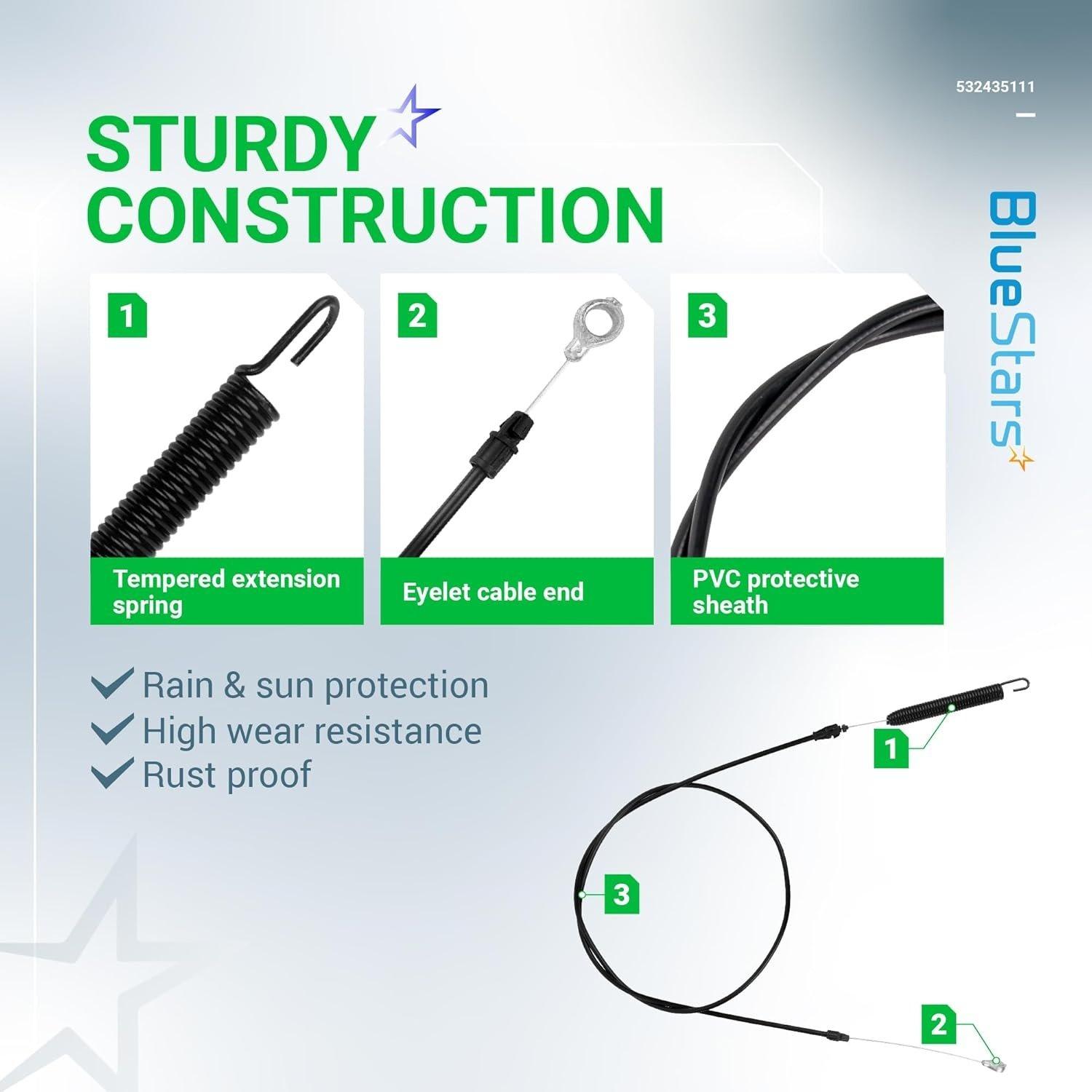 532435111 435111 Deck Engagement Clutch Cable image 7