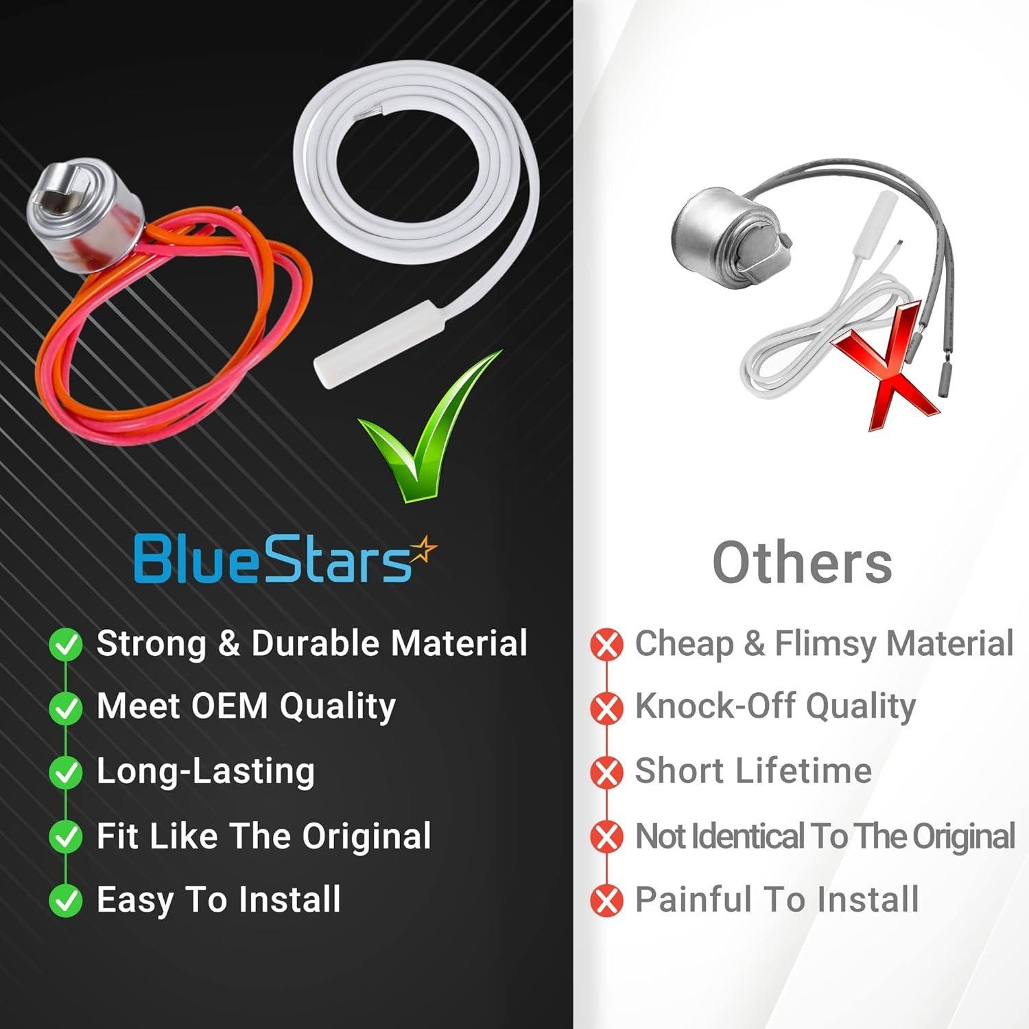 [Lifetime Warranty] WR55X10025 Refrigerator Temperature Sensor and WR50X10068 Refrigerator Defrost Thermostat - Compatible with GE & Hotpoint Refrigerators - Replaces 914093 AP3185407 PS304103 WR50X10015 image 2