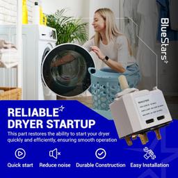 [Lifetime Warranty] W10117655 Dryer Start Switch - For Crosley Kenmore Maytag Whirlpool Dryer - Replaces W10117655 1448106 AH1491565 EA1491565 PS1491565 WPW10117655 PS11748542 YWED4815EW1 YWED4915EW1 thumbnail 4