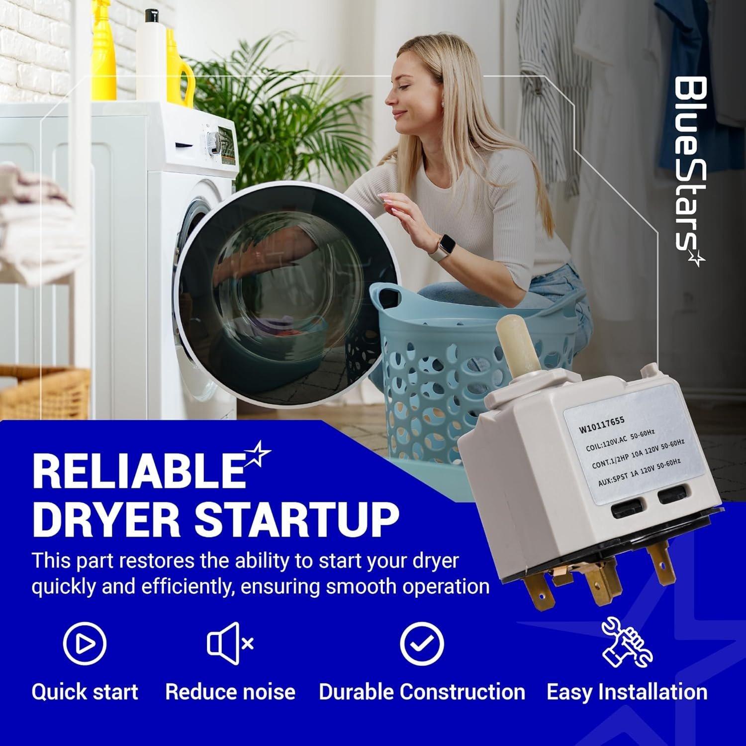 [Lifetime Warranty] W10117655 Dryer Start Switch - For Crosley Kenmore Maytag Whirlpool Dryer - Replaces W10117655 1448106 AH1491565 EA1491565 PS1491565 WPW10117655 PS11748542 YWED4815EW1 YWED4915EW1 image 4