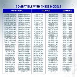 [Lifetime Warranty] W10117655 Dryer Start Switch - For Crosley Kenmore Maytag Whirlpool Dryer - Replaces W10117655 1448106 AH1491565 EA1491565 PS1491565 WPW10117655 PS11748542 YWED4815EW1 YWED4915EW1 thumbnail 6