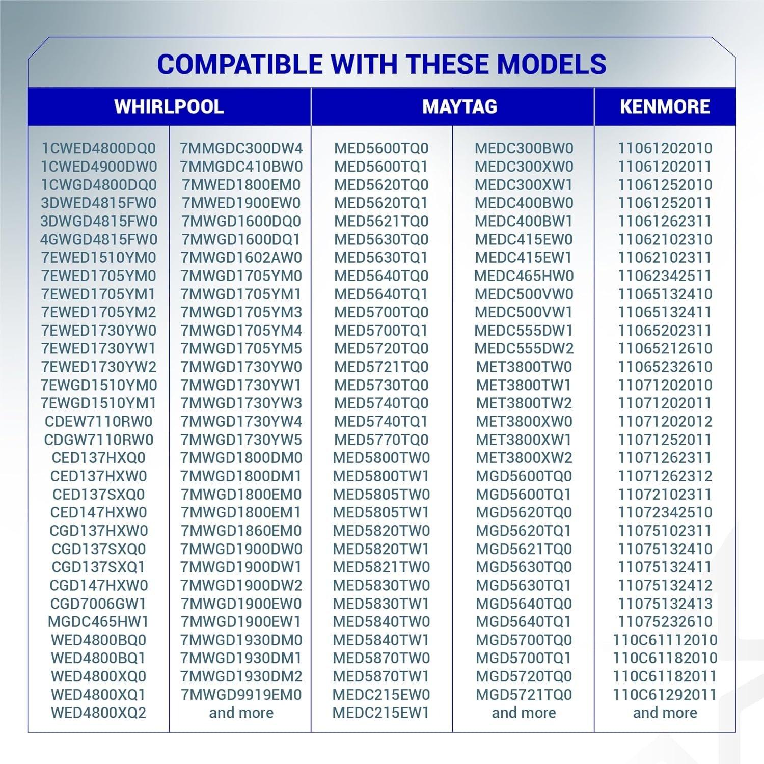 [Lifetime Warranty] W10117655 Dryer Start Switch - For Crosley Kenmore Maytag Whirlpool Dryer - Replaces W10117655 1448106 AH1491565 EA1491565 PS1491565 WPW10117655 PS11748542 YWED4815EW1 YWED4915EW1 image 6