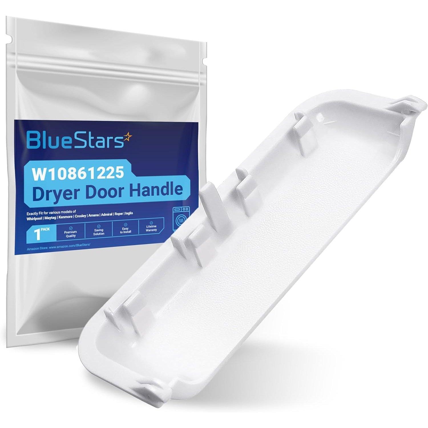 [Lifetime Warranty] W10861225 W10714516 Dryer Door Handle - Compatible with Whirlpool Kenmore Maytag Amana Dryers - Replaces AP5999398 PS11731583 W10861225VP image 0