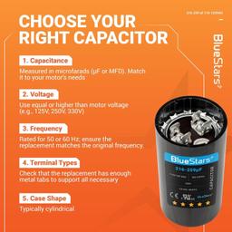 [Lifetime Warranty] 216-259 uF MFD 110-125 VAC CD60 Round Start Capacitor - Fits AC Motor Run, Fan Start, Heat Pump thumbnail 8