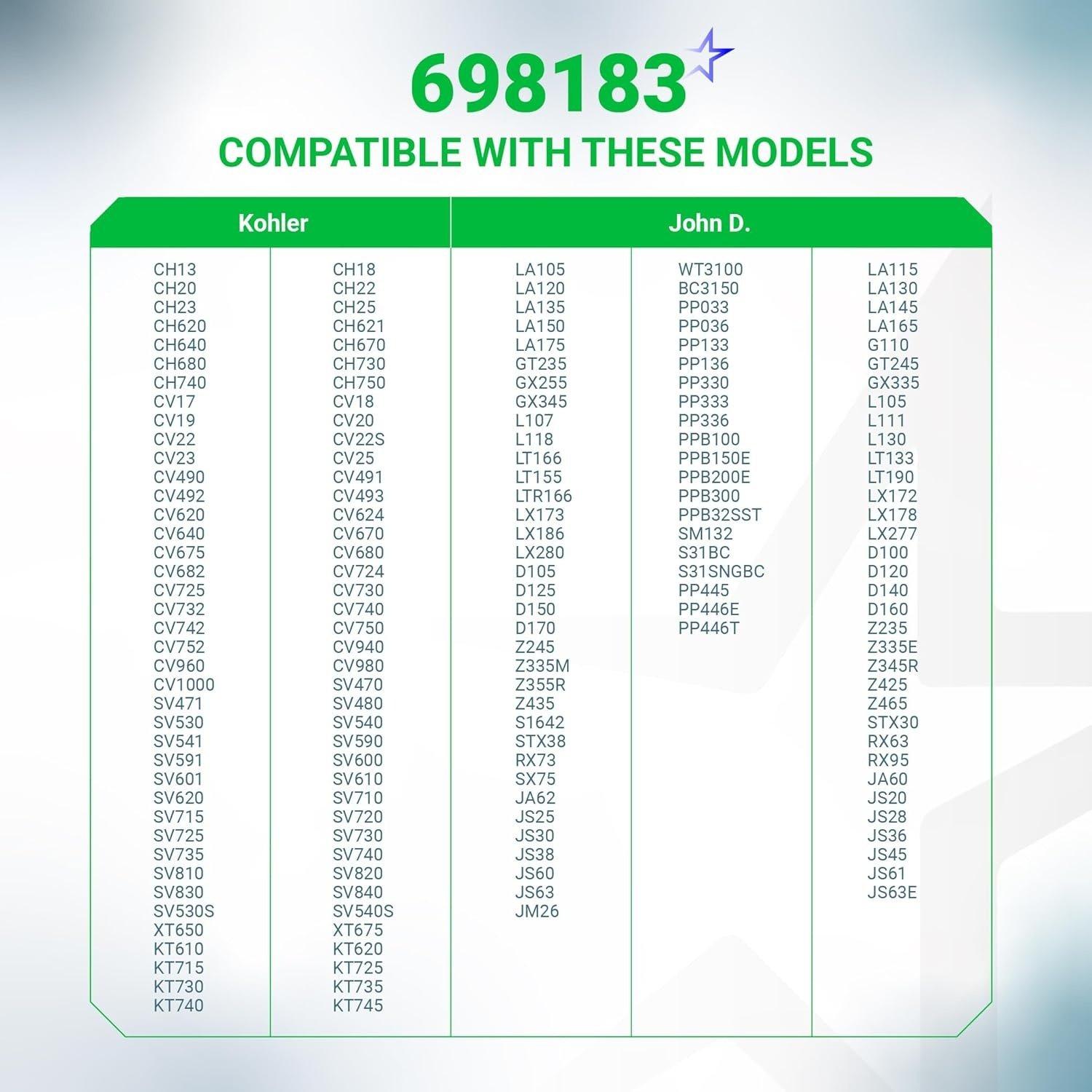 [Lifetime Warranty] 494768 698183 1/4" Inline Fuel Shut Off Valve with Clamp - Compatible with BS 493960 John Deere AM36141 AM107340 Toro 54-3150 1-603770 Oregon 07-406 Stens 120-212 Lawn Mower Tractor - Pack of 10 image 2