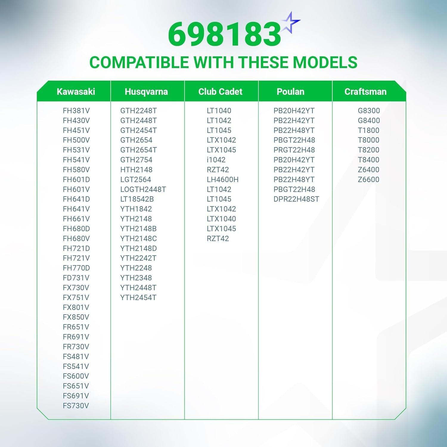 [Lifetime Warranty] 494768 698183 1/4" Inline Fuel Shut Off Valve with Clamp - Compatible with BS 493960 John Deere AM36141 AM107340 Toro 54-3150 1-603770 Oregon 07-406 Stens 120-212 Lawn Mower Tractor - Pack of 10 image 1