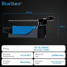 [Lifetime Warranty] ME-8108 Momentary Roller Lever Arm Limit Switch for CNC Mill Laser Plasma thumbnail 2