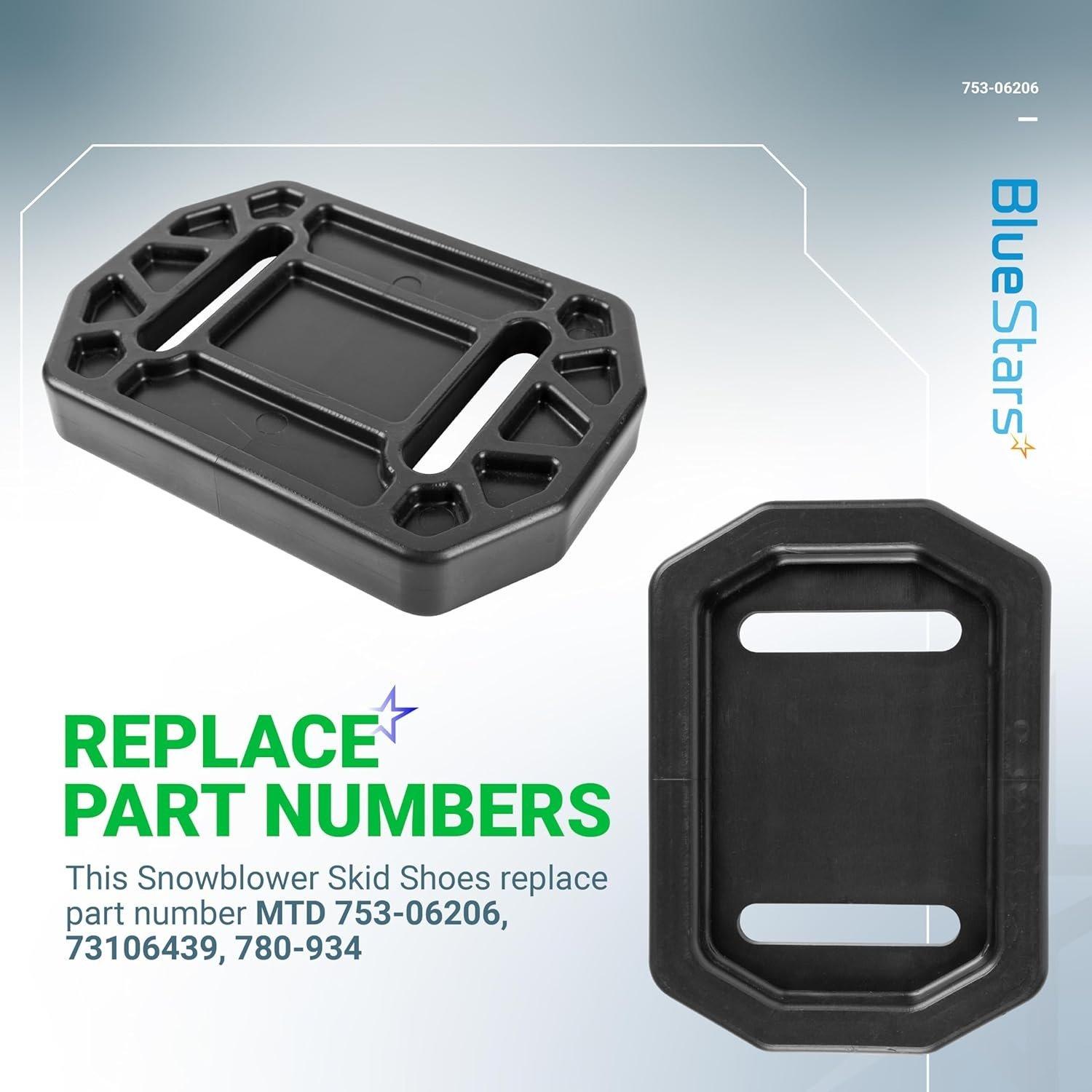 [Lifetime Warranty] 753-06206 Snow Thrower Polymer Slide Shoe Kit image 1